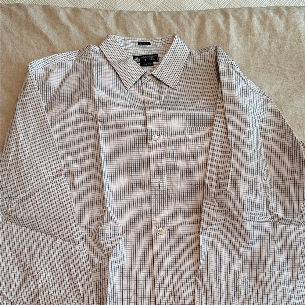 J. Crew Men's purple and blue Plaid Casual Shirt